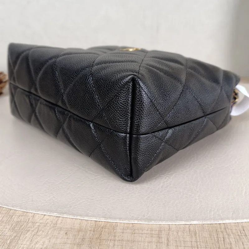 Chanel Crossbody Bag Woven Black Grained Calfskin One Size 18.5 × 7 × 14.5 cm — detail view 5 of 14
