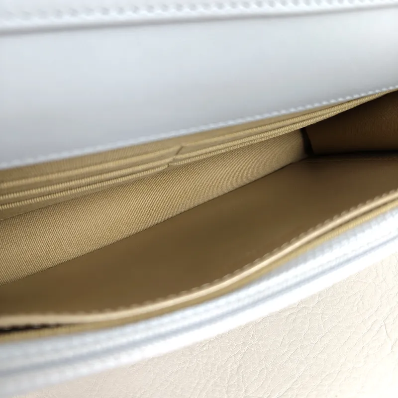 Chanel Crossbody Bag Classic Flap WOC CF WOCWOC Bag Grey Lambskin 19.2 × 3.5 × 12.3 cm Microchip Edition — detail view 8 of 14