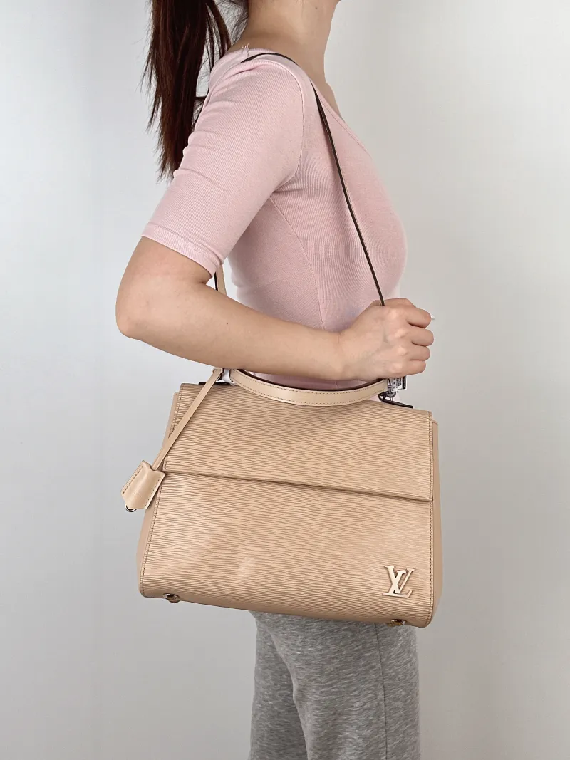 Louis Vuitton Shoulder Bag CLUNY Beige PVC Medium32 × 12 × 22.5 cm — on-model view 2 of 2