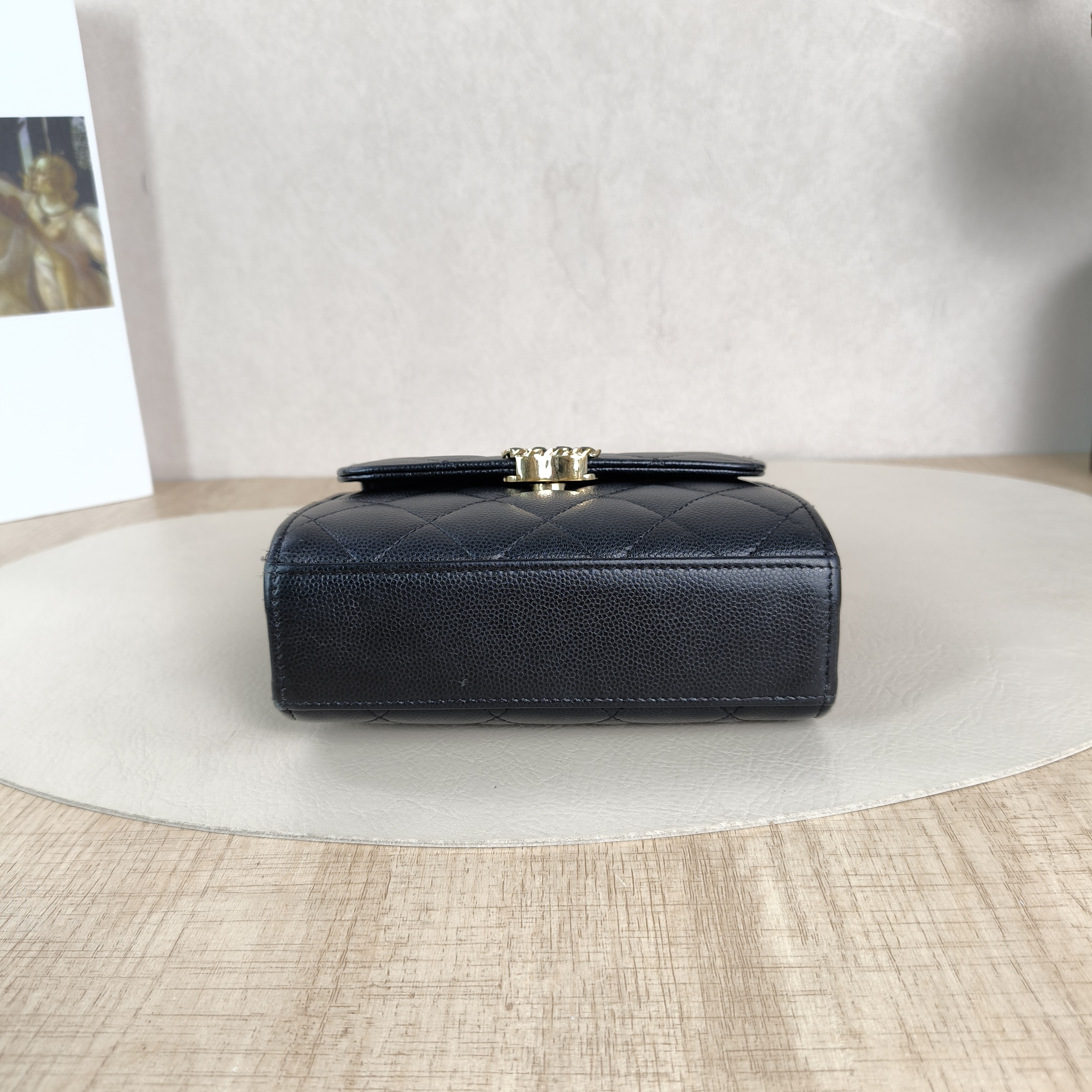 Chanel Crossbody Bag kelly Black Grained Calfskinnano15 × 5 × 11 cm — cover view 2 of 5