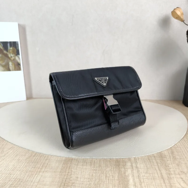 PRADA Crossbody Bag Messenger Bag Crossbody Bag Black Nylon One Size 11 × 3 × 13 cm — cover view 4 of 5