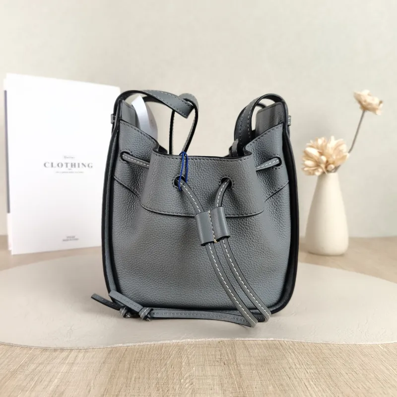 LOEWE Crossbody Bag Hammock Blue Calfskin Mini 17 × 11 × 19.5 cm