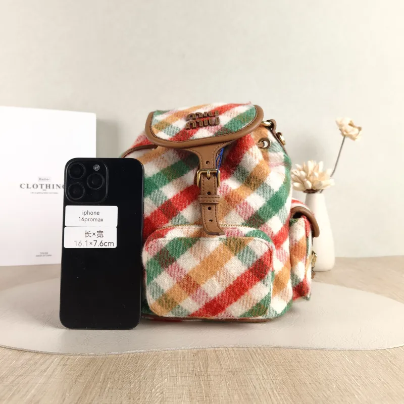 Miumiu Backpack Backpack Colorblock Medium 18 × 11.5 × 22 cm — cover view 3 of 5