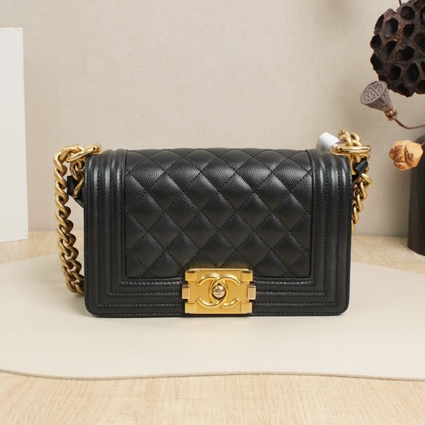 Chanel Le Boy Small Black with Gold-Tone Hardware Microchip Edition · 20.5 × 8.5 × 12 cm