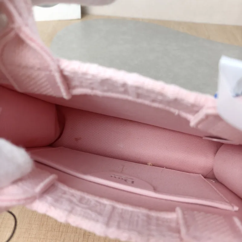 DIOR Shoulder Bag Book Tote Shoulder Strap Edition Pink Canvasmini20.5 × 7 × 16 cm — detail view 6 of 14