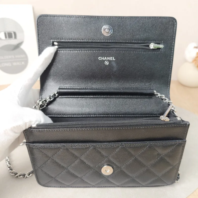 Chanel Crossbody Bag CF WOCWOC Bag Black Calfskin One Size19.2 × 3.5 × 12.3 cm — detail view 3 of 12