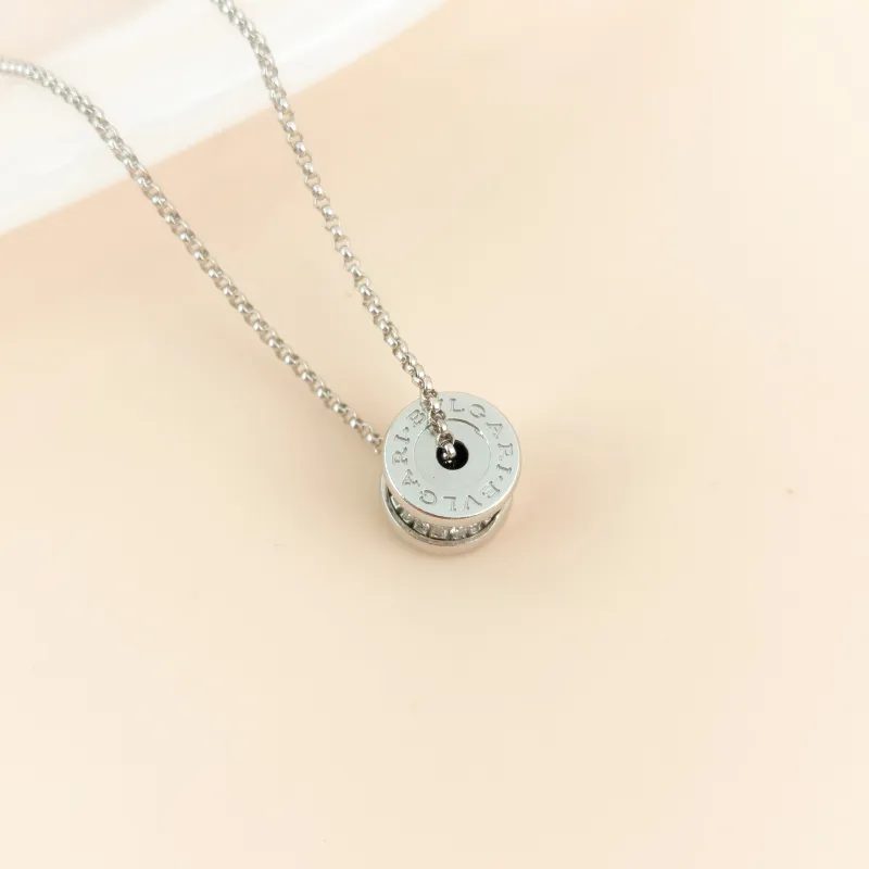 Bvlgari Necklace B.zero1 Pavé Diamond White Gold 18KW hite Gold Diamond Mini 44cm — cover view 4 of 9