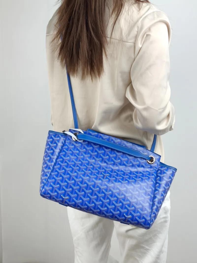 GOYARD Shoulder Bag Rouette Shoulder Bag Blue PVC Small 31 × 14 × 23 cm — on-model view 2 of 3