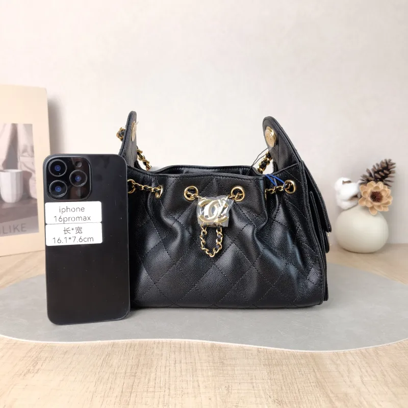 Chanel Shoulder Bag 25Bag Black Grained Calfskin Mini 22 × 12.5 × 20 cm — cover view 5 of 6