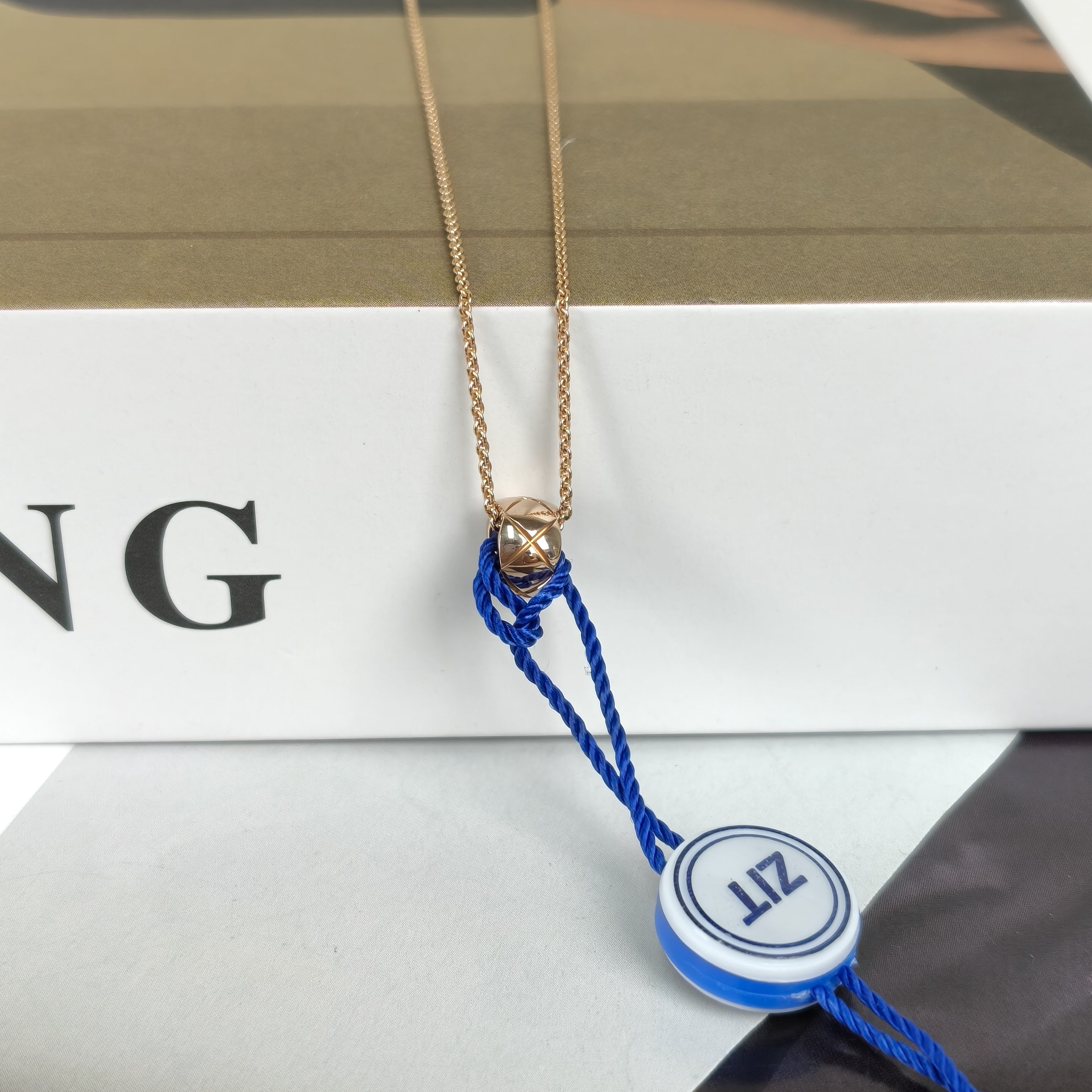 Chanel Coco Crush Necklace18k Rose Gold · Authenticity Card · Box · 46㎝ · 5㎜ — cover view 6 of 9