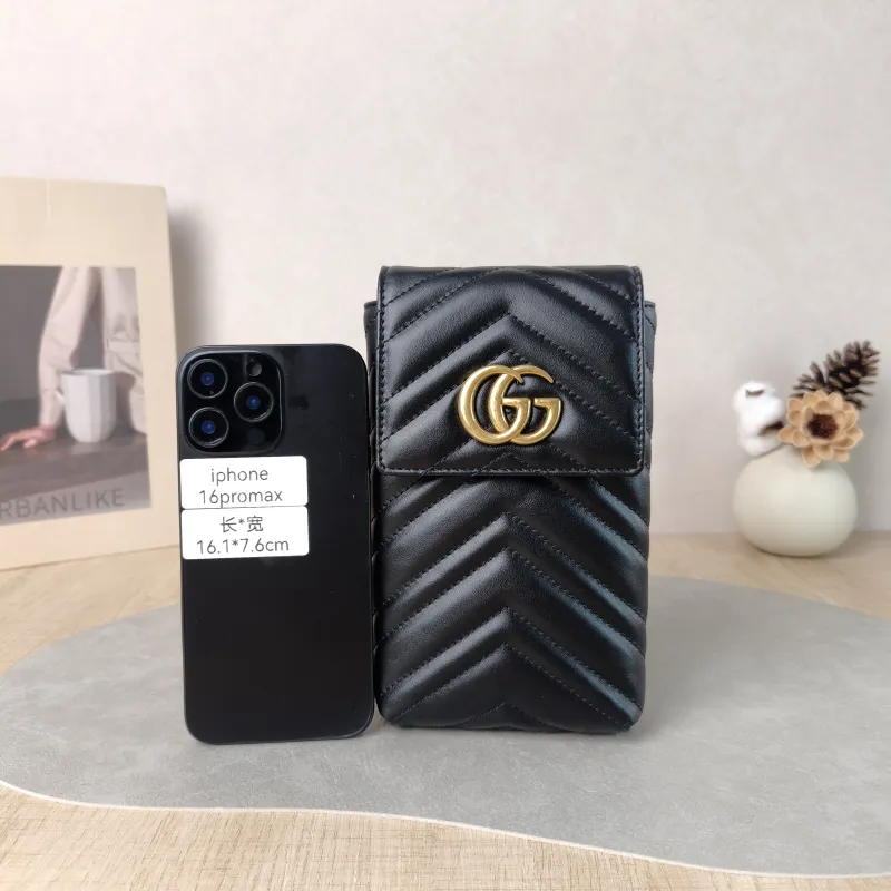 GUCCI Crossbody Bag Crossbody Bag Black Calfskin 10 × 3 × 19 cm — cover view 2 of 5