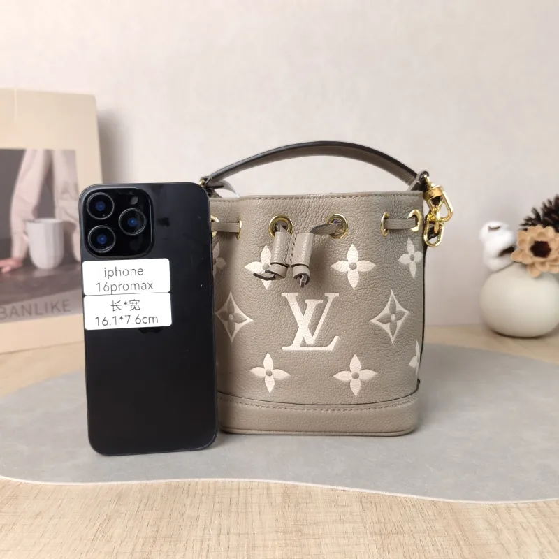 Louis Vuitton Crossbody Bag NANO NOÉ Bucket Bag Nano · White Monogram Empreinte Embossed Calfskin nano 13 × 10 × 16 cm — cover view 2 of 6