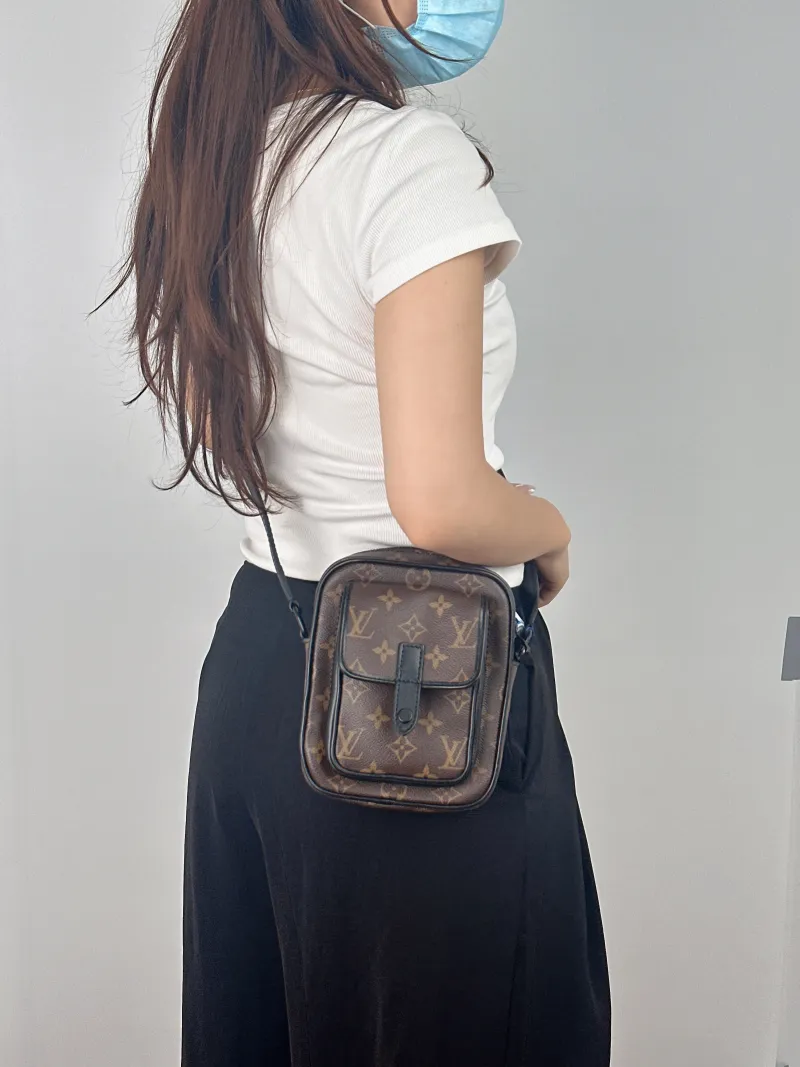 Louis Vuitton Crossbody Bag Christopher Camera Bag Monogram PVC Mini 15 × 8 × 17 cm — on-model view 1 of 2