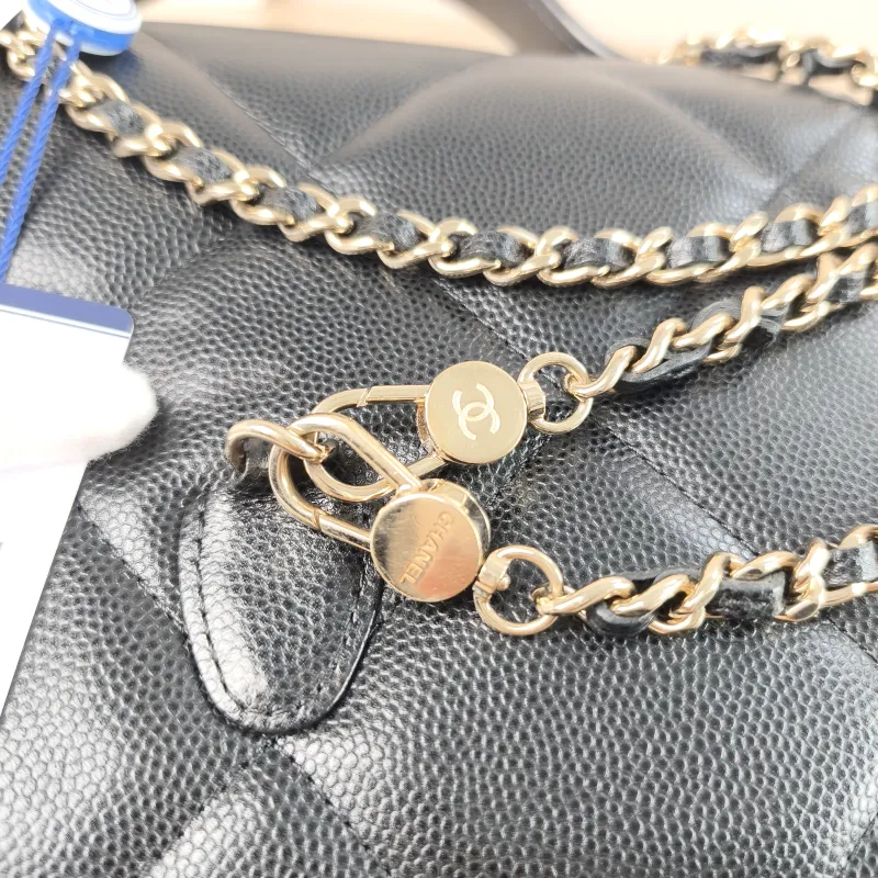 Chanel Backpack Backpack Black Calfskin One Size 18.2 × 5 × 14 cm — detail view 13 of 13