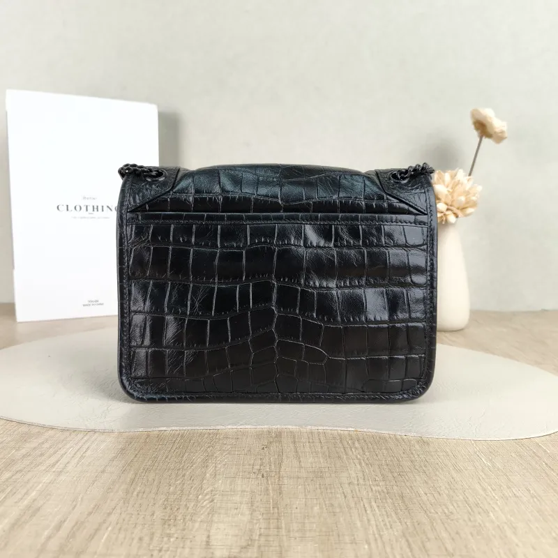 SAINT LAURENT Crossbody Bag Niki Black D Waxed Leather Calfskin Small 21 × 7.5 × 16 cm — cover view 3 of 5