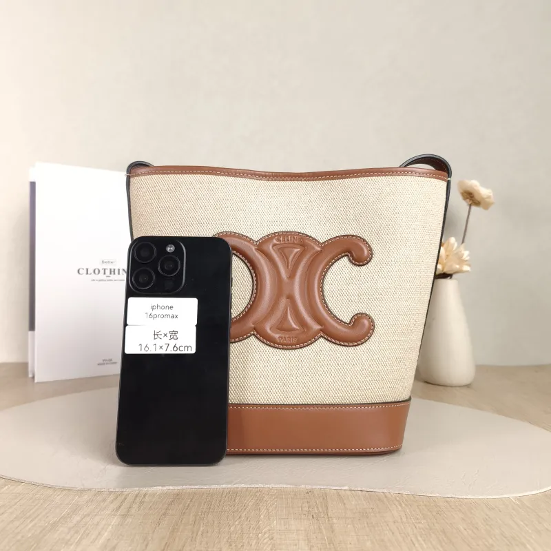 CELINE Shoulder Bag BUCKET TRIOMPHE Bucket Bag · Small 17 × 10 × 22 cm — cover view 5 of 5