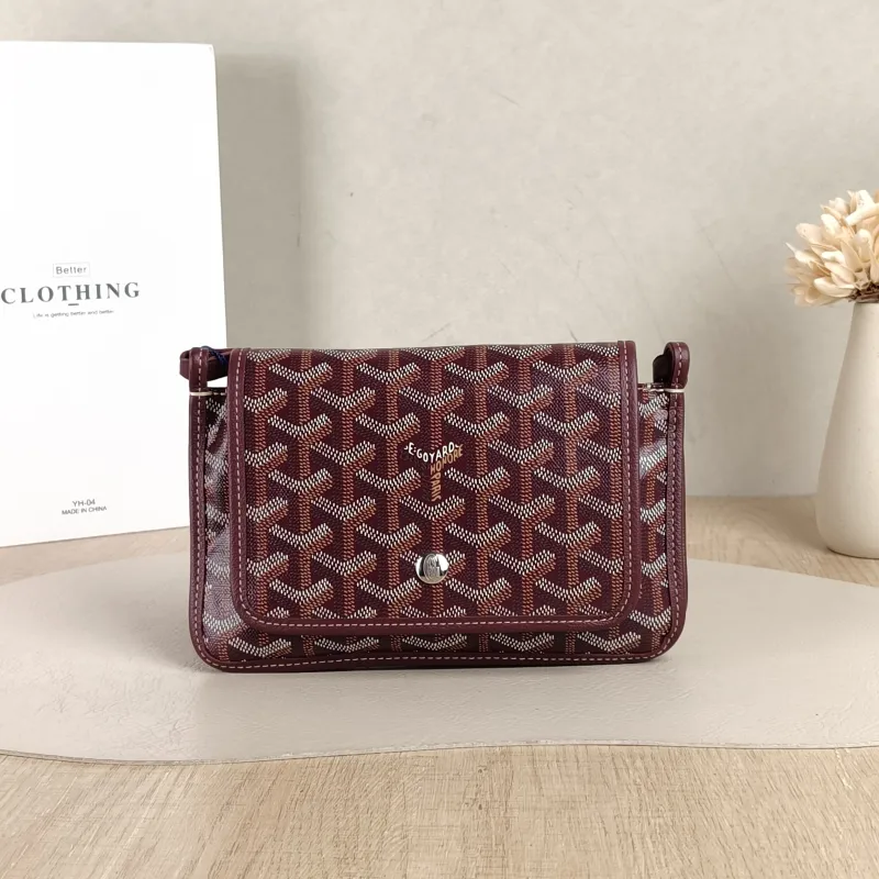 GOYARD Crossbody Bag PLUMET Red PVC One Size20.5 × 2.5 × 14 cm