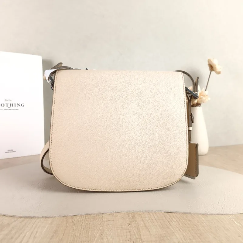 MCM Crossbody Bag Crossbody Bag Beige Calfskin 21 × 7 × 19 cm — cover view 4 of 5