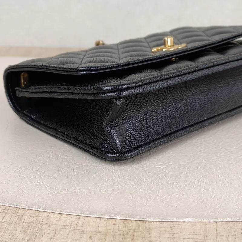 Chanel Crossbody Bag 24s woc Black Grained Calfskin Mini 19.2 × 3.5 × 12.3 cm — detail view 5 of 14