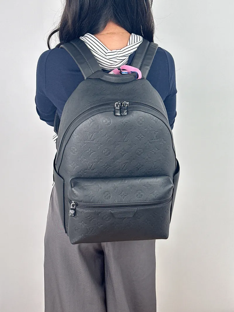 Louis Vuitton Backpack Discovery Backpack Black Calfskin Small 29 × 20 × 38 cm — on-model view 2 of 2
