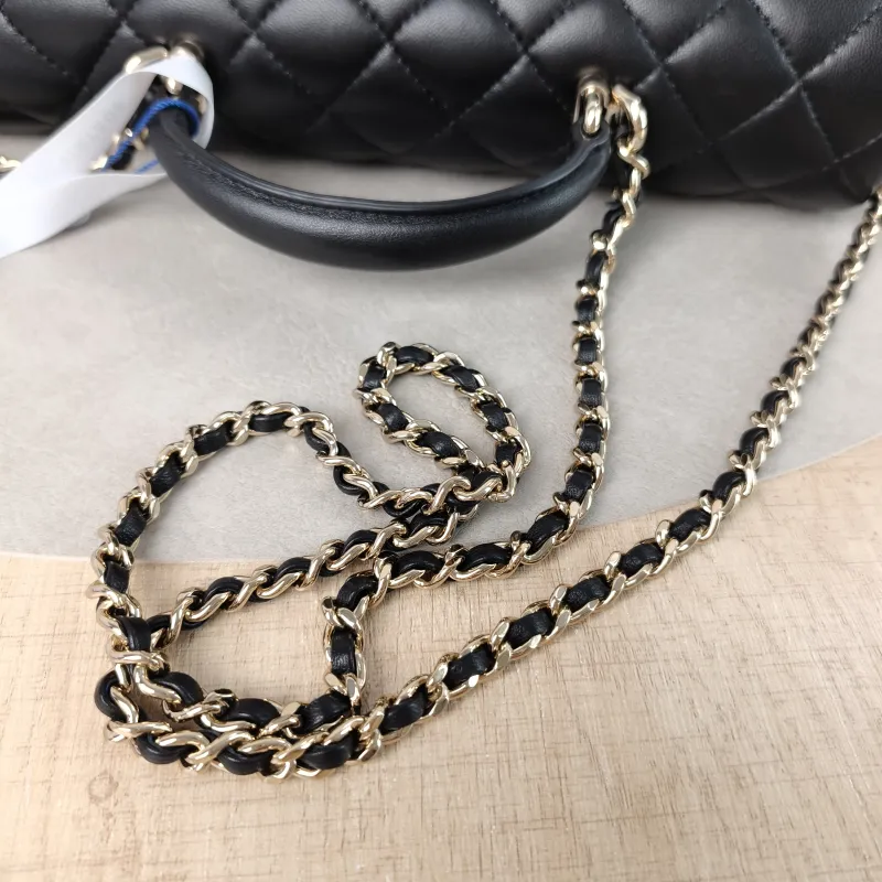 Chanel Crossbody Bag CF Crossbody Bag Black Lambskin Medium25.5 × 6 × 12.5 cm — detail view 10 of 13
