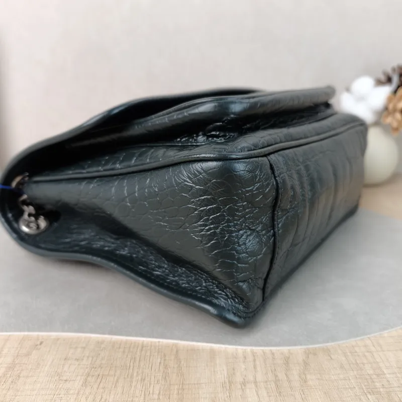 SAINT LAURENT Crossbody Bag Niki D Green Calfskin Medium 28 × 8.5 × 20 cm — detail view 5 of 11