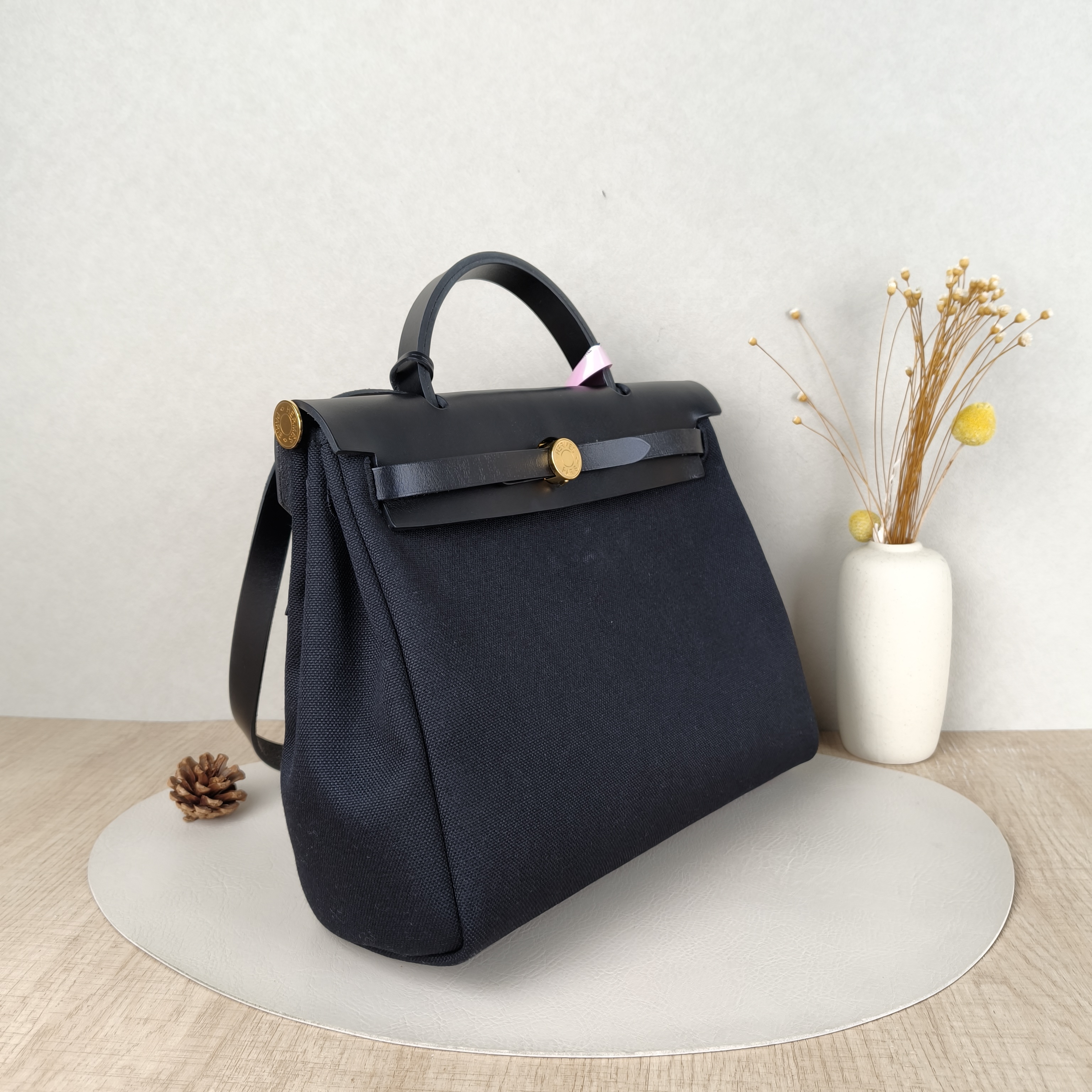 Hermès Crossbody Bag Herbag 31Black Canvas Medium30.5 × 11 × 25.5 cm — cover view 4 of 5