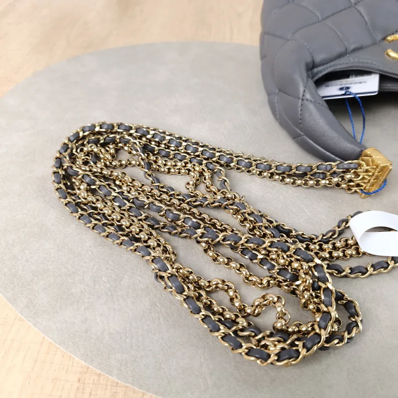 Chanel Crossbody Bag24a hobo Top Handle Crossbody Bag Grey Lambskinmini20.5 × 7 × 20 cm — detail view 7 of 11