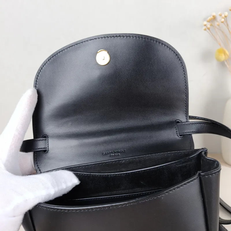 SAINT LAURENT Shoulder Bag Kaia Black Calfskin 16 × 5.5 × 15.5 cm — detail view 3 of 10