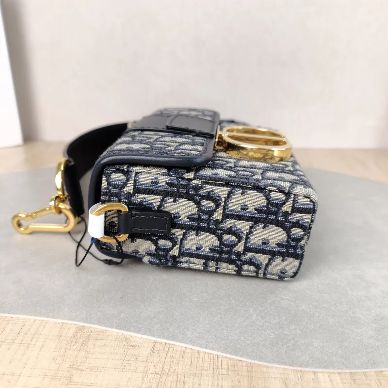 DIOR Crossbody Bag 30Montaigne 30 Box Box Blue Canvas Mini 17.5 × 5 × 11.5 cm — detail view 1 of 11