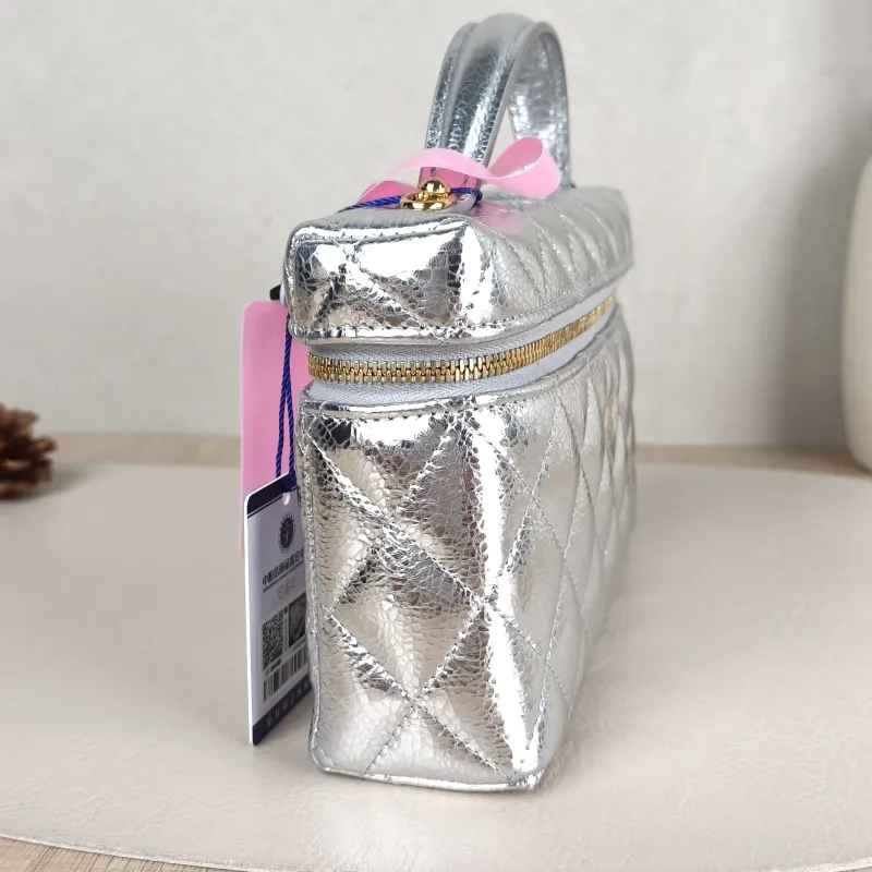 Chanel Crossbody Baglp Box Bag Top Handle Crossbody Bag Silver Calfskin One Size19.5 × 5 × 17 cm — detail view 6 of 13