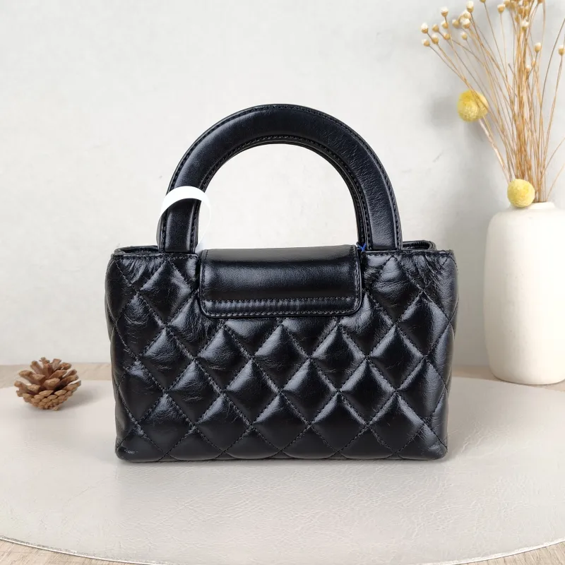 Chanel Shoulder Bag Kelly Black Waxed Leather Small 19 × 7 × 13 cm — cover view 5 of 5