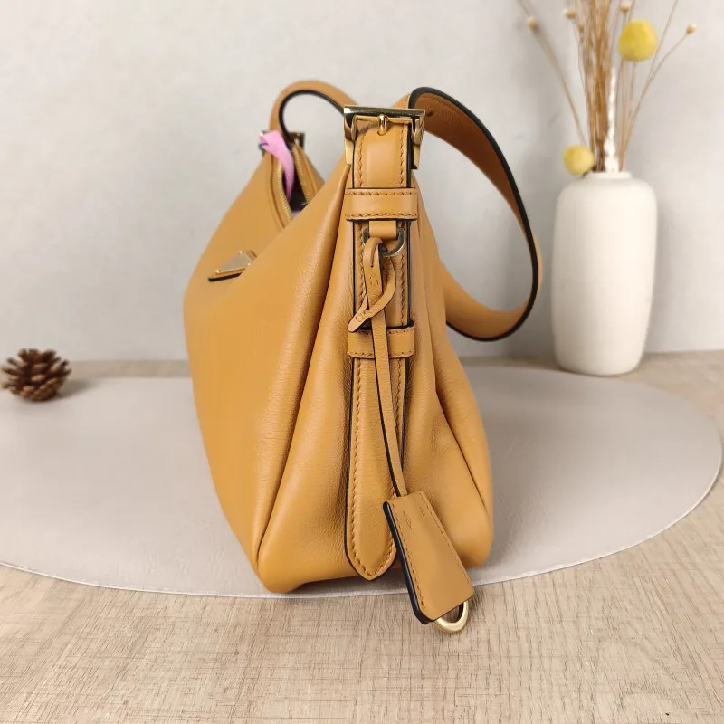 PRADA Shoulder Bag Aimée Yellow Calfskin One Size31 × 9 × 18 cm — detail view 13 of 13