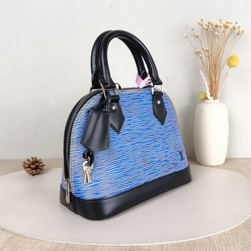 Louis Vuitton Top Handle Bag Alma BB Blue Epi Embossed Calfskin BB 23.5 × 11.5 × 17.5 cm — cover view 4 of 5