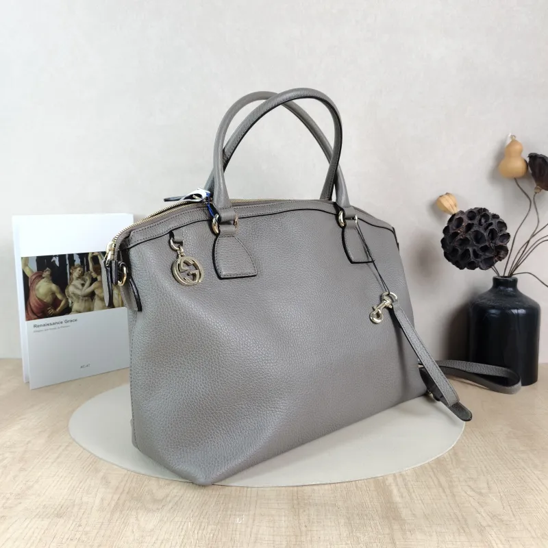 GUCCI Shoulder Bag Tote Bag Grey Calfskin One Size36 × 16 × 28 cm — cover view 4 of 6