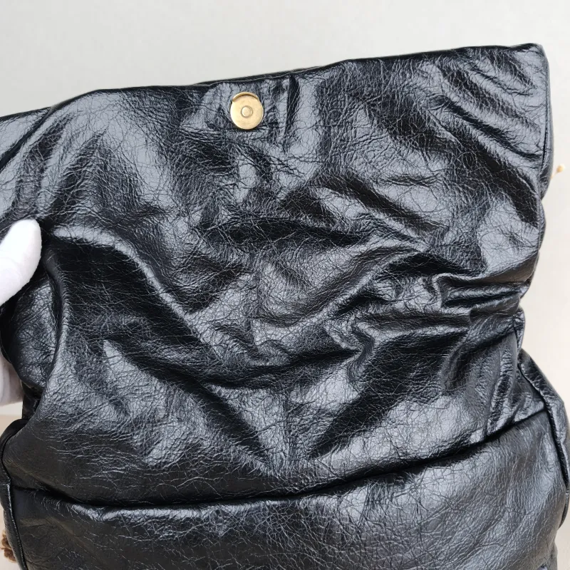 BALENCIAGA Shoulder Bag MONACO Chain Bag Black Calfskin Medium 34 × 15 × 24 cm — detail view 5 of 11