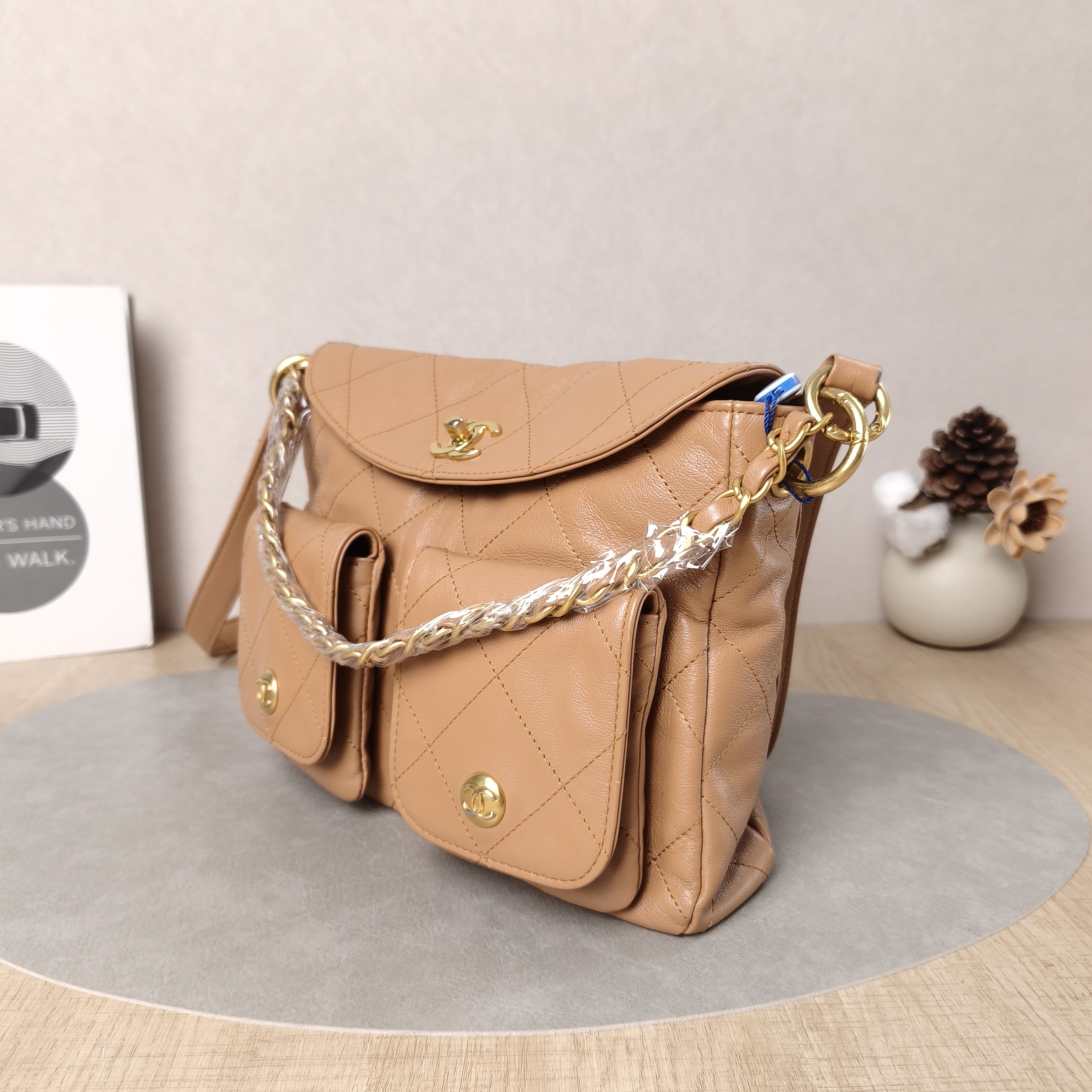 Chanel Shoulder Bag supple twins Brown Calfskin Small24.5 × 5 × 19 cm — cover view 3 of 5