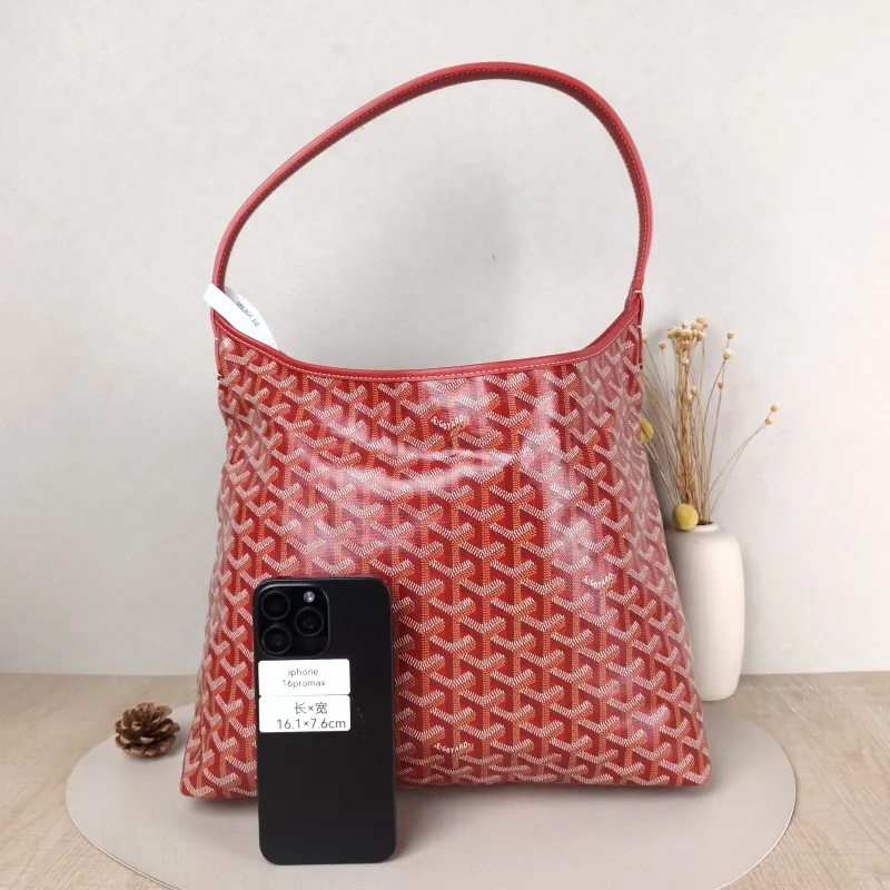 GOYARD Shoulder Bag Boheme Hobo​ Red PVC Small 43 × 14 × 27 cm — cover view 2 of 5