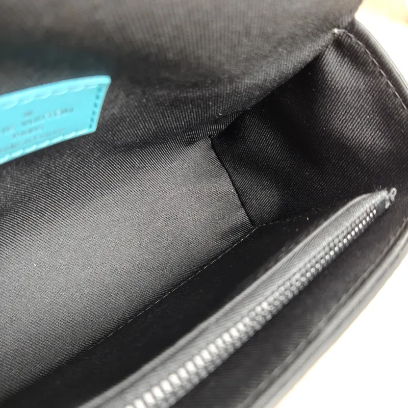 Louis Vuitton Crossbody Bag Steamer Box Grey · Blue PVC · Calfskin Mini 18 × 6.5 × 11 cm — detail view 6 of 11