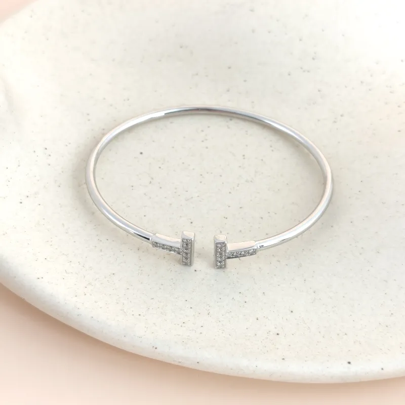 Tiffany&Co. Bangle TC ollection T White Gold White Gold18KW hite Gold Diamond Medium16.4 — cover view 3 of 7