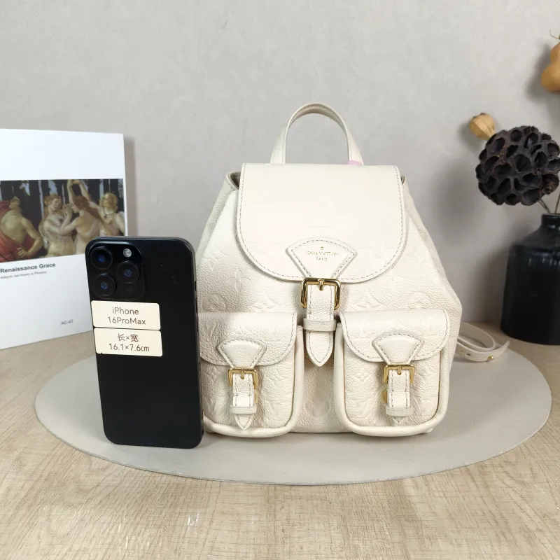 Louis Vuitton Backpack Backup Backpack White Calfskin One Size 20 × 14 × 22 cm — cover view 6 of 6