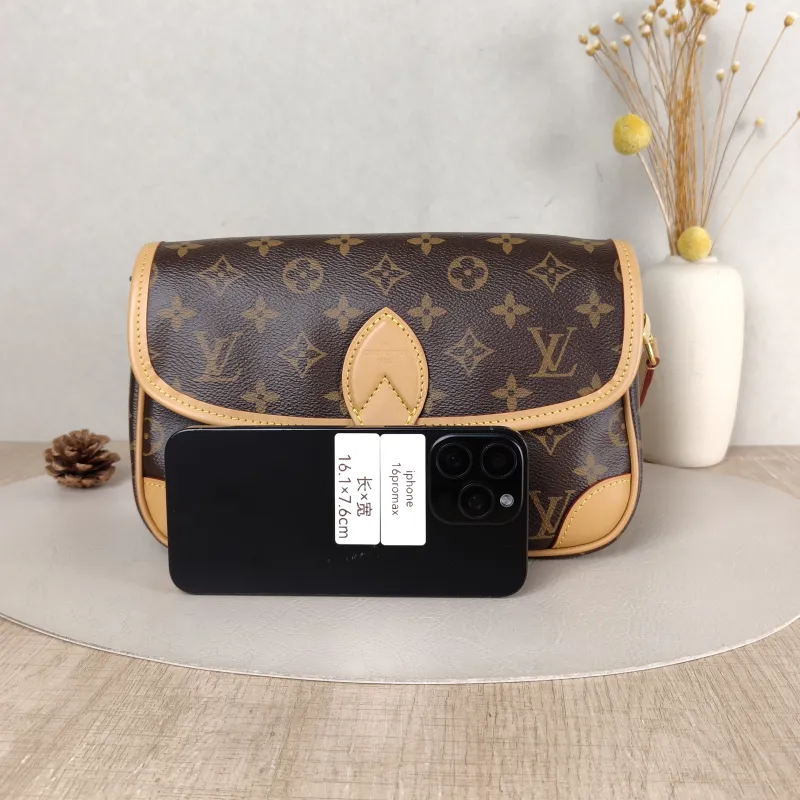 Louis Vuitton Crossbody Bag Diane Baguette Bag Shoulder Strap PVC Small 24 × 9 × 15 cm — cover view 3 of 5