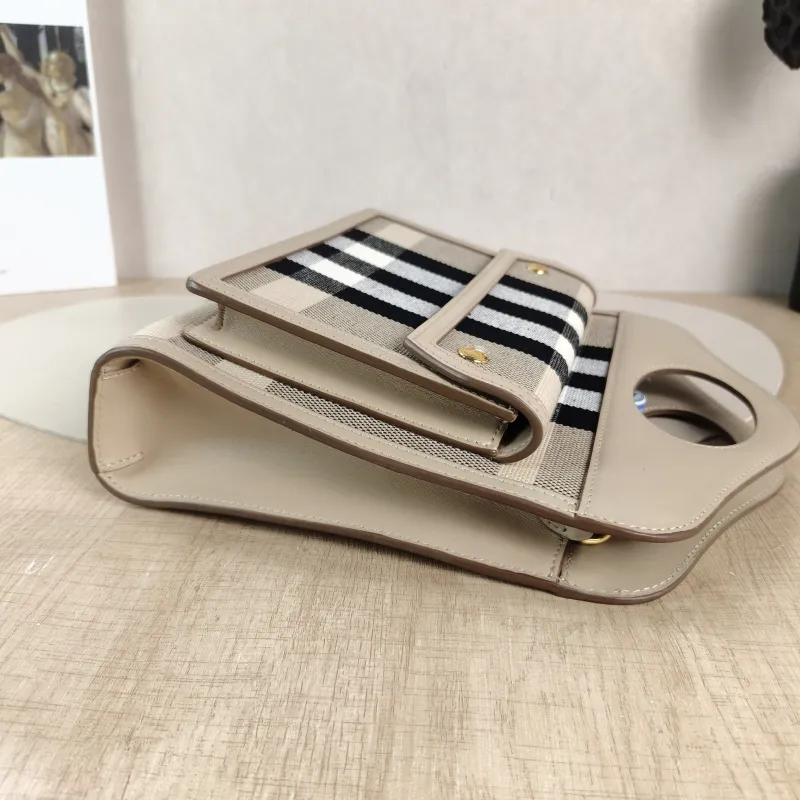 BURBERRY Crossbody Bag pocket bag Top Handle Crossbody Bag Taupe Canvas Mini 23 × 6 × 26.5 cm — detail view 2 of 13