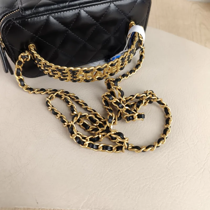 Chanel Crossbody Bag Edition Woven Black Calfskin Mini 16 × 8 × 9.5 cm — detail view 5 of 12