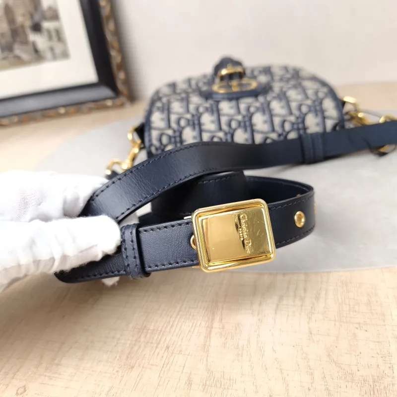 DIOR Crossbody Bag Bobby Blue Canvas Small18 × 5 × 14 cm — detail view 17 of 17