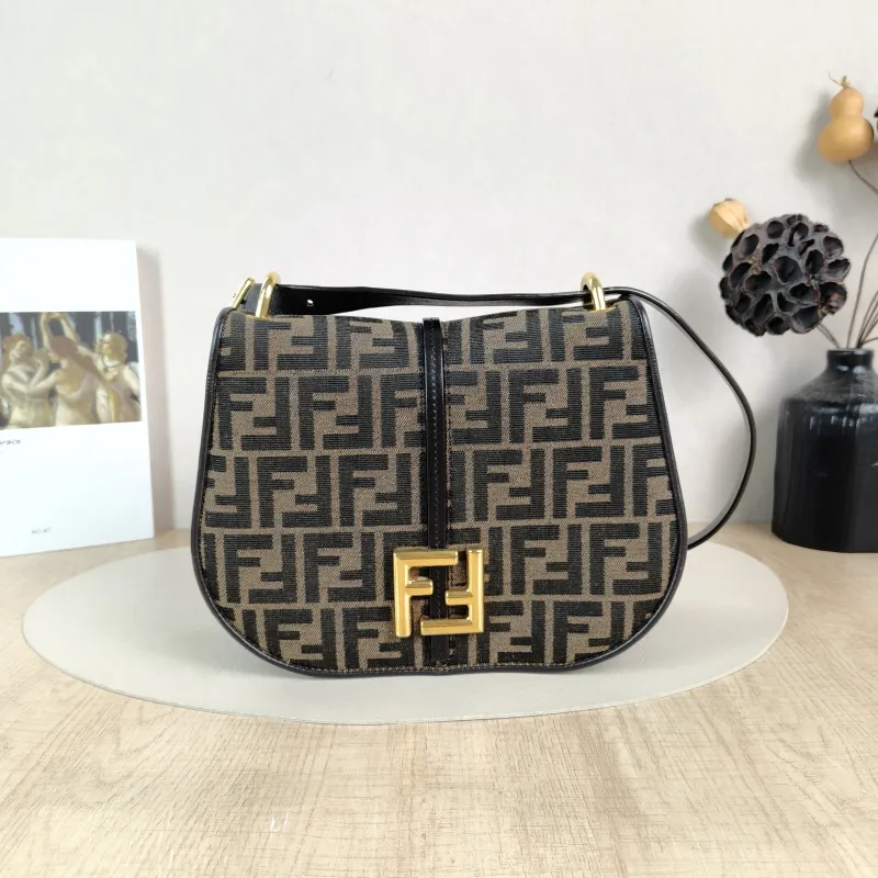 FENDI Crossbody Bag Crossbody Bag Monogram Canvas One Size 25 × 8 × 19 cm