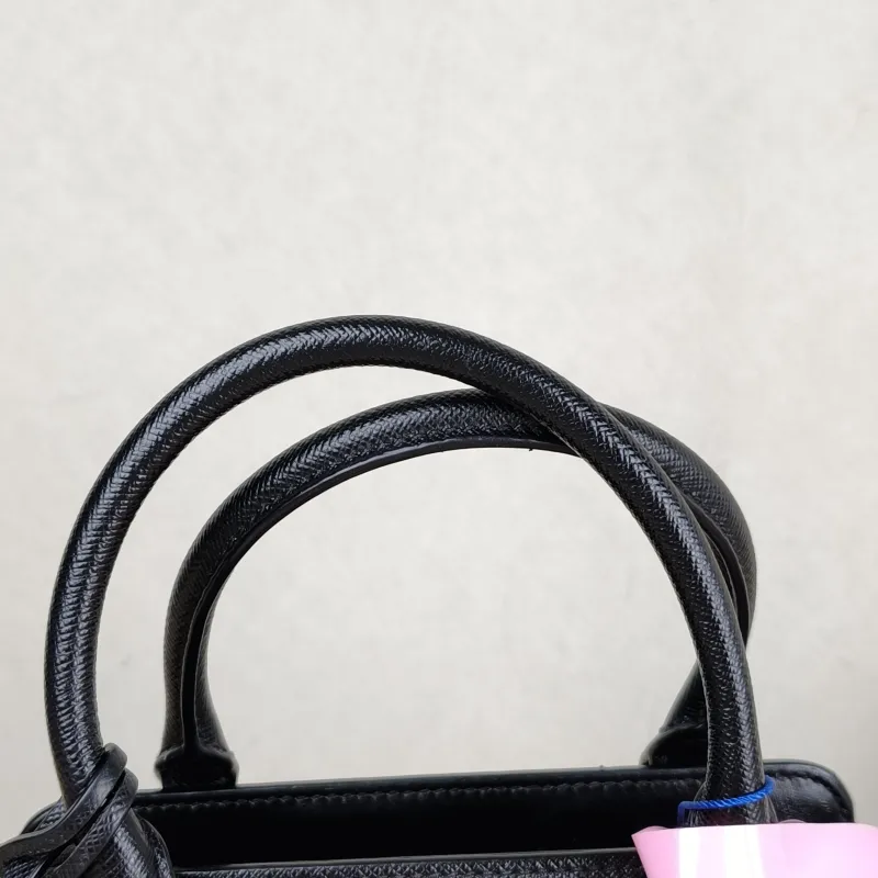 PRADA Top Handle Bag Tote Bag Black Calfskin Mini 18 × 9 × 15 cm — detail view 10 of 11
