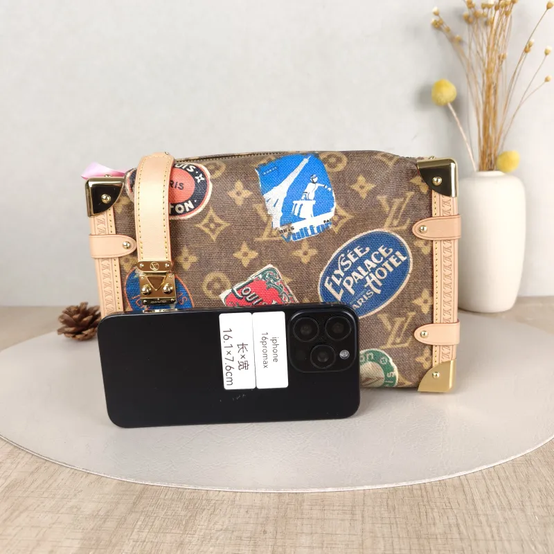 Louis Vuitton Crossbody Bag Side Trunk Box Edition Brown PVC Medium 23.5 × 8.5 × 16 cm — cover view 4 of 6