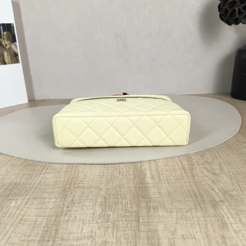 Chanel Crossbody Bag lp Box Bag Top Handle Crossbody Bag Yellow Grained Calfskin 19.5 × 5 × 12 cm — cover view 3 of 6