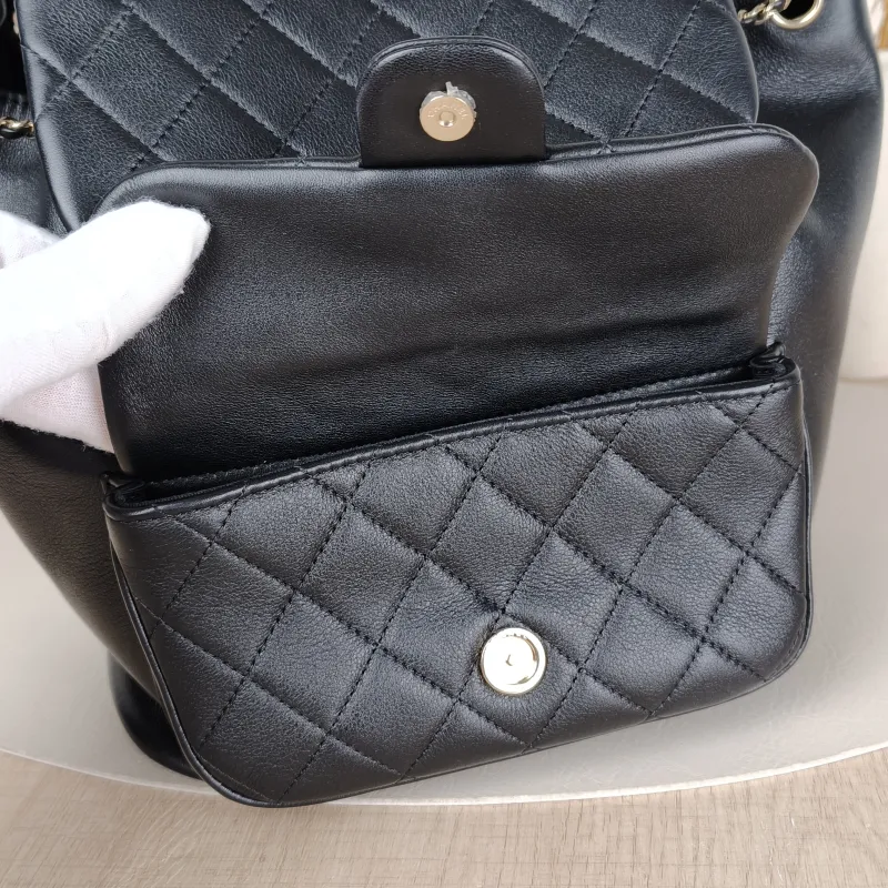 Chanel Backpack Duma Black Grained Calfskin Large21 × 13 × 23 cm — detail view 2 of 13